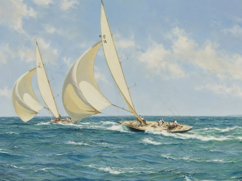 регата, море, яхты, montague dawson