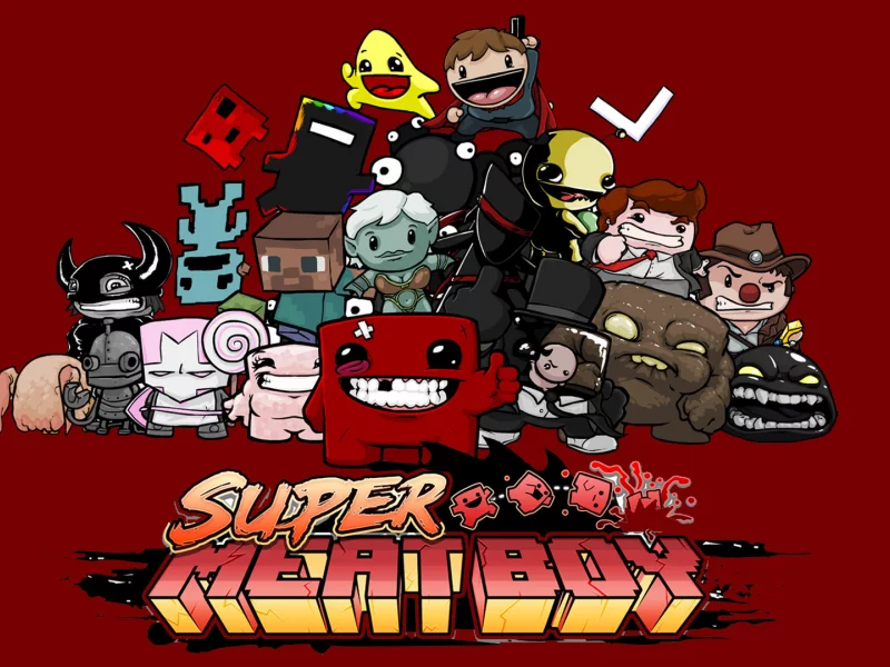мясо, герои, super meet boy, game