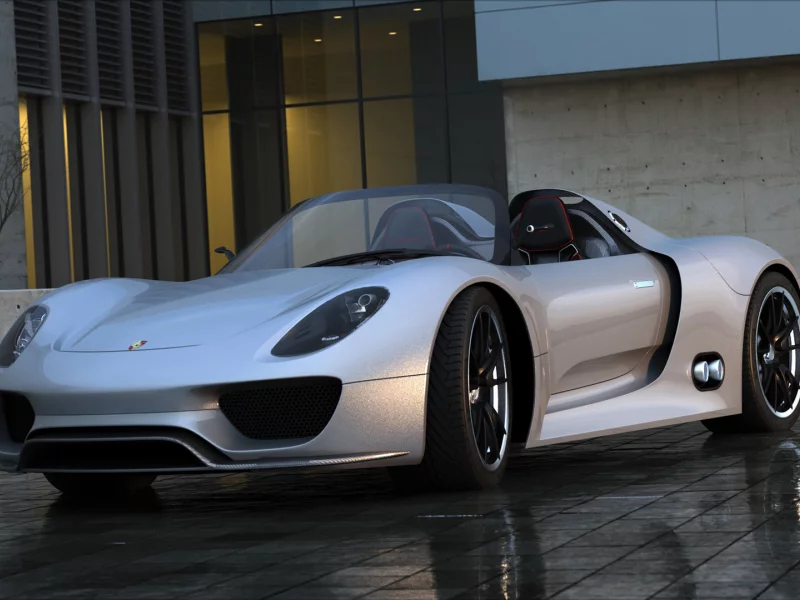 918, porsche, рендер