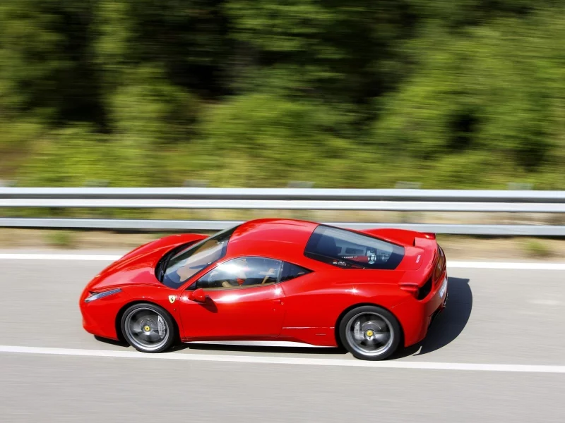 красная, скорость, 458 italia, ferrari