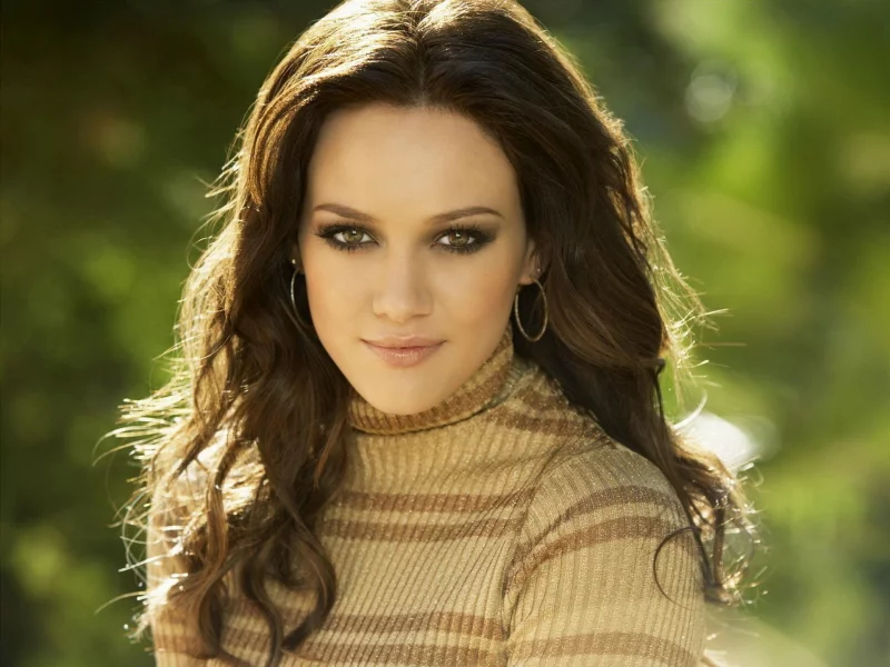 девушка, красивая, hilary duff, глаза, волосы