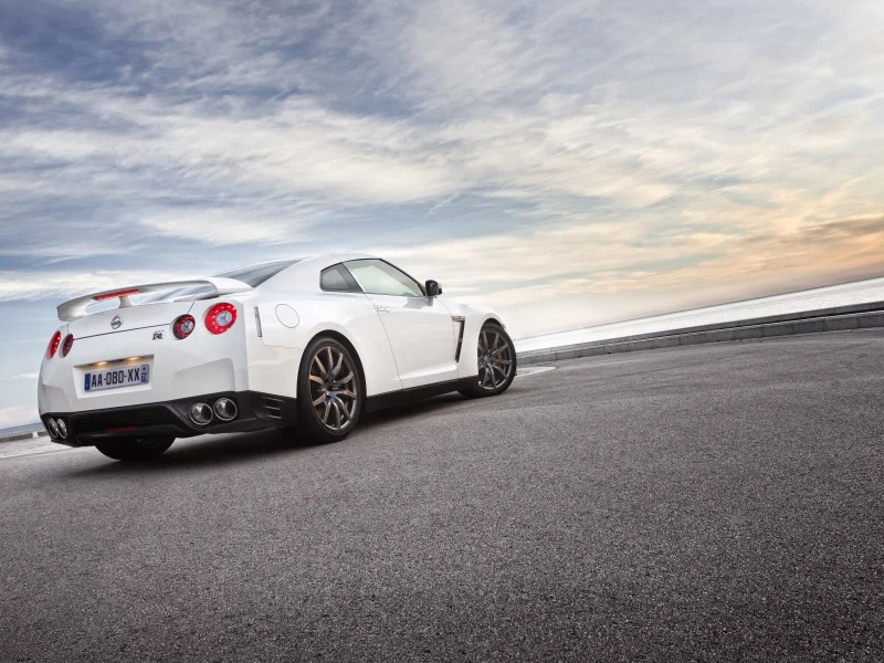 вид сзади, gt-r, природа, авто, спорткар, ниссан, пейзаж, обои, фары, wallpapers, nissan, тачка, cars, 2011, машина