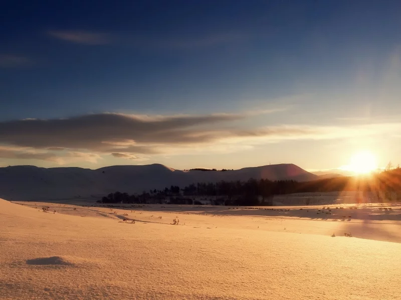 зима, winter, пейзаж, sunset, snow, природа, снег, небо, солнце, холм, закат, лучи