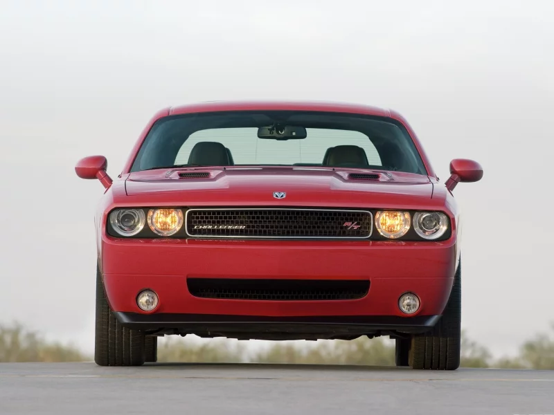 challenger, перед, red, dodge