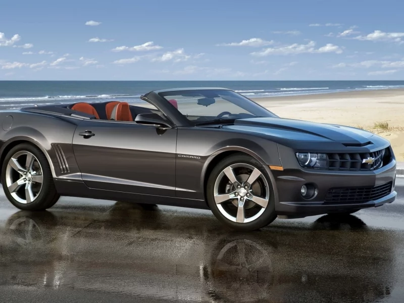 camaro, пляж, дорога