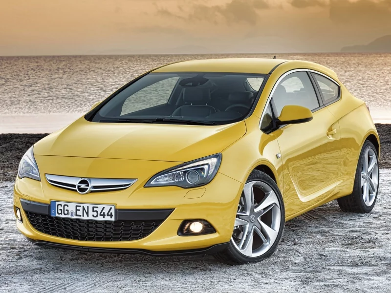 желтый, opel, astra, gtc