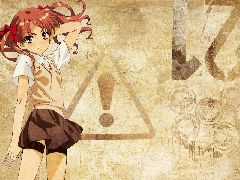 to aru kagaku no railgun, знак, аниме, сирай куроко