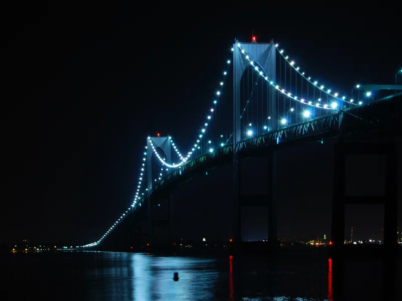 usa, claiborne pell newport bridge, rhode island