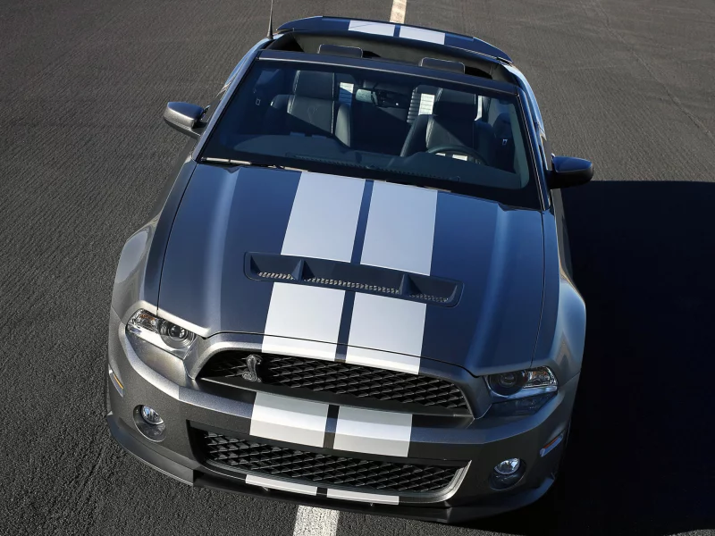 шелби, форд, ford, серебристый, convertible, спортивные полосы, мустанг, gt500, silvery, конвёртибл, shelby, родстер, svt, mustang