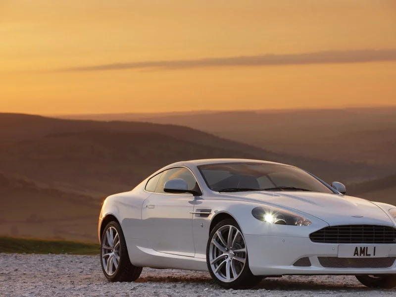 aston martin, dbs, белый, горы