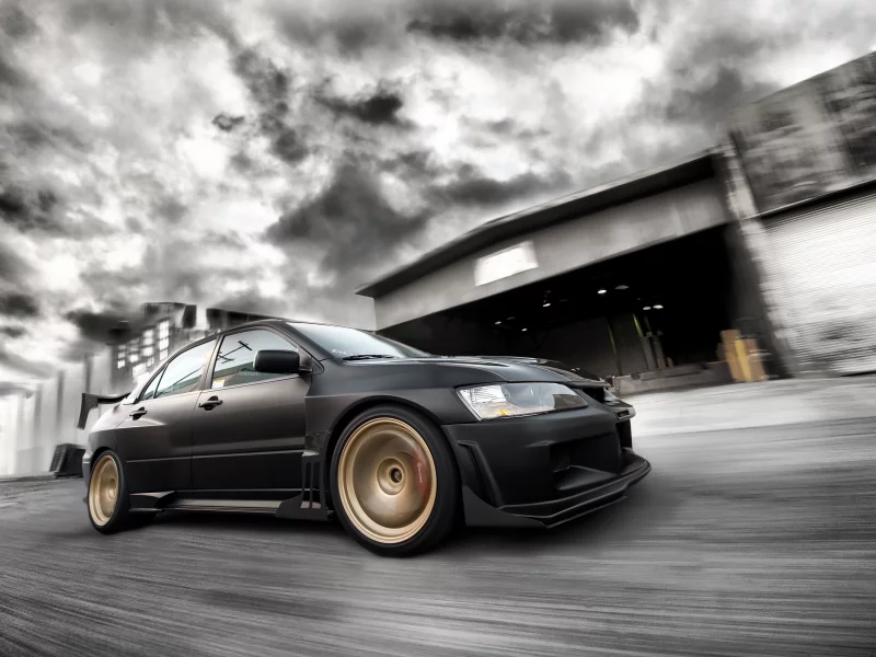 lancer, тюнинг, чёрный, эволюшн, evolution 9, do luck, лансер, скорость, mitsubishi, мицубиси
