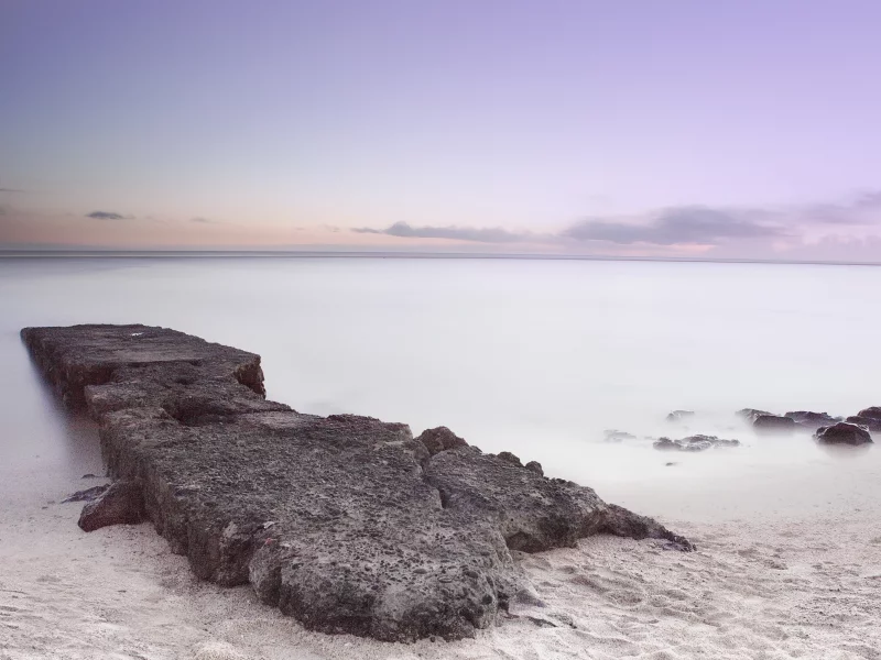 нежное, море, пляж, утро