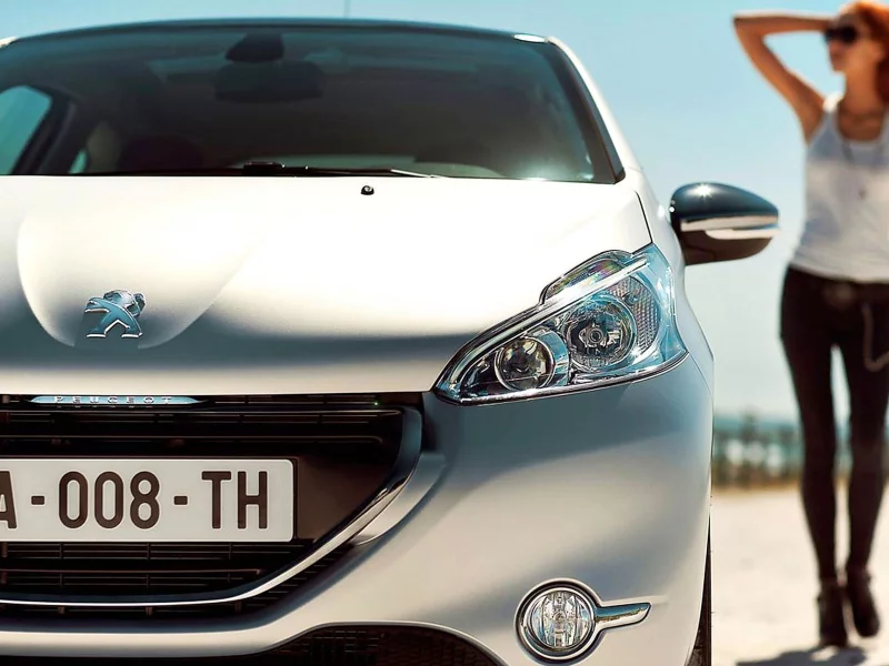 номер, девушка, peugeot