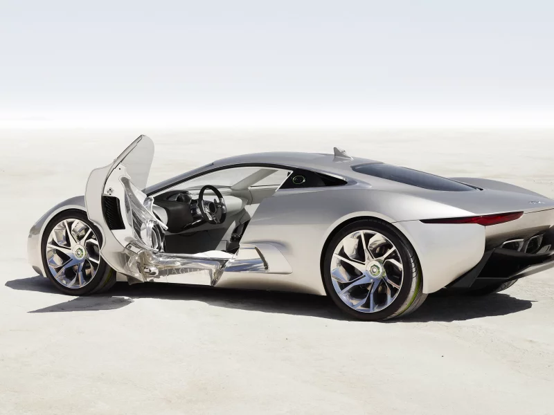 jaguar cx-75, пустыня, cx-75, ягуар, jaguar