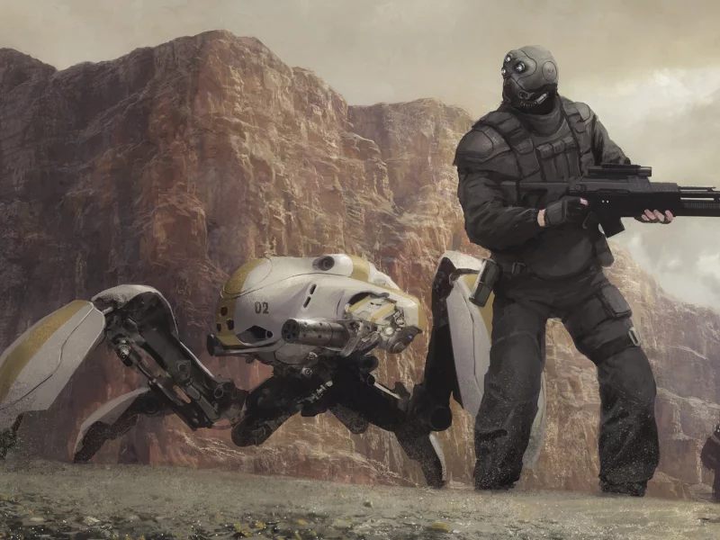 боевой робот, geoffroy thoorens, sentinels