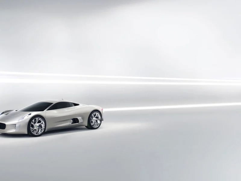 белый, jaguar, c-xf