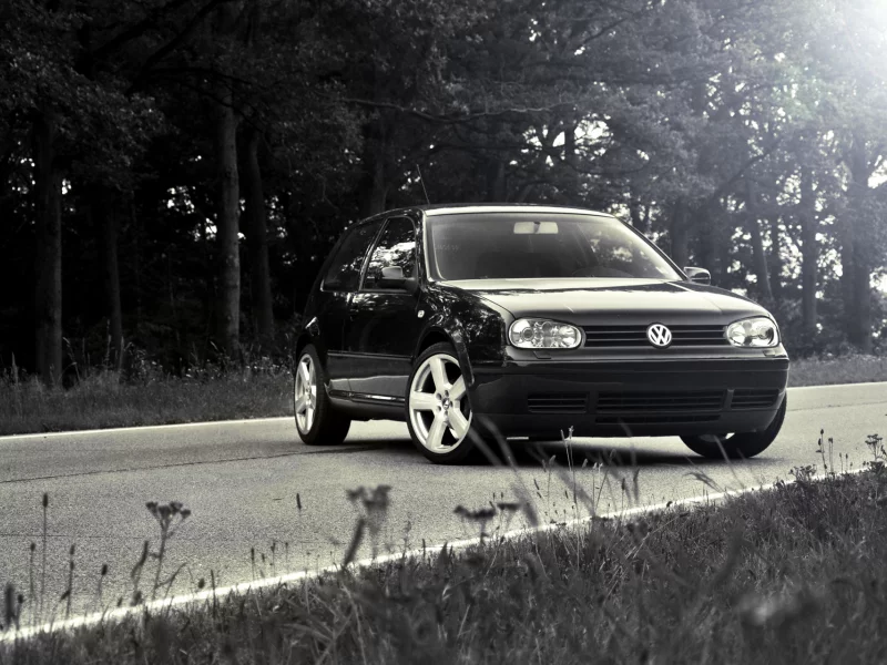 дорога, свет, mk4, volkswagen, golf