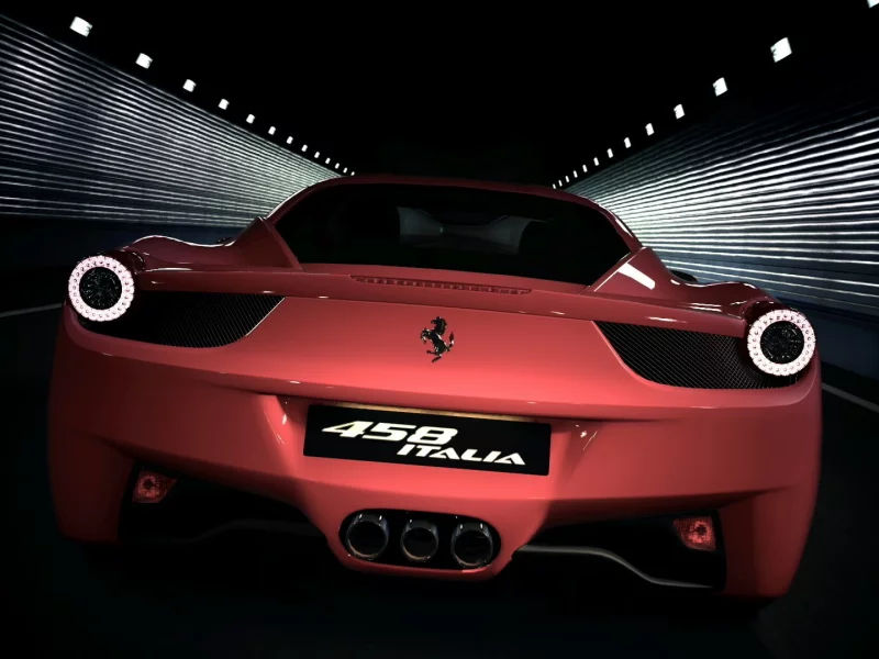 спорткар, зад, 458italia, ferrari