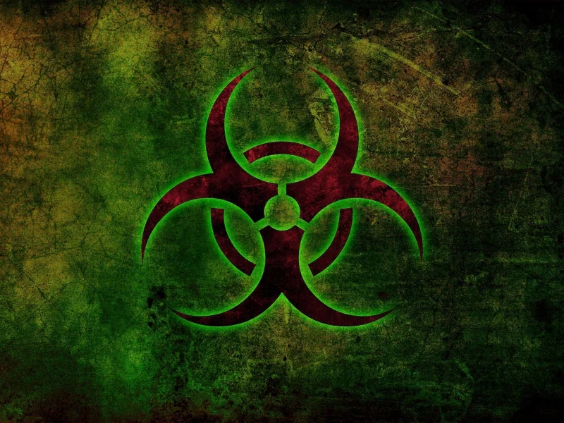 bio-hazard, знак, свечение