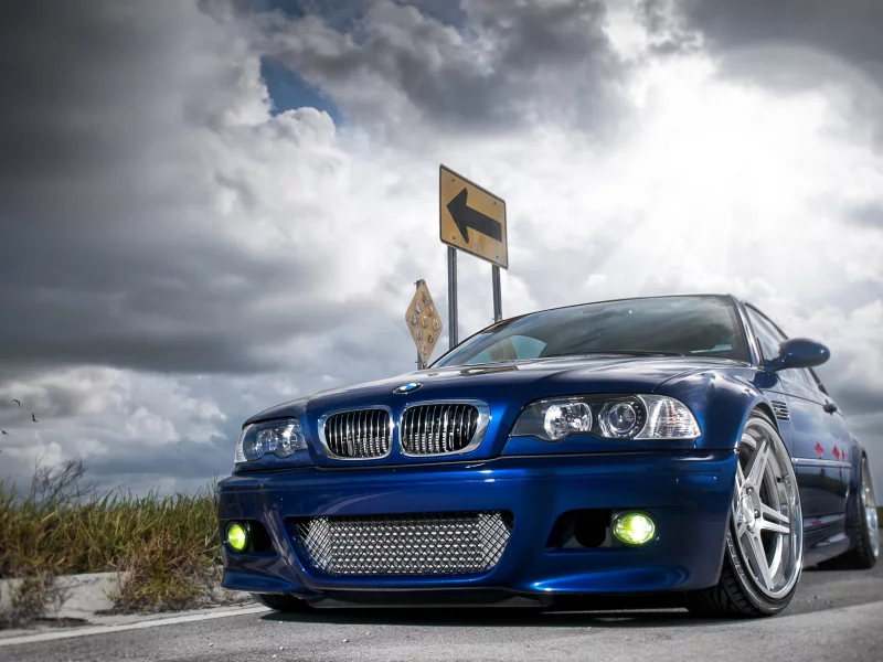 m3, небо, florida, дорога, облака, bmw, miami