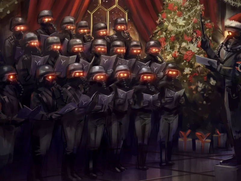 killzone 3, маски, christmas, игра, рождество, елка
