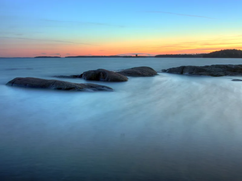 камни, море, океан, пейзажи, гладь, вода