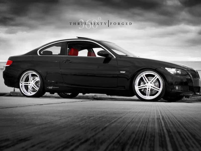 360 forged, bmw 3 coupe, черная bmw на рабочий стол