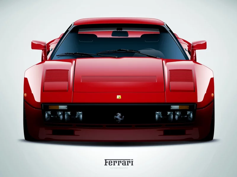 красная, 288, ferrari, gto