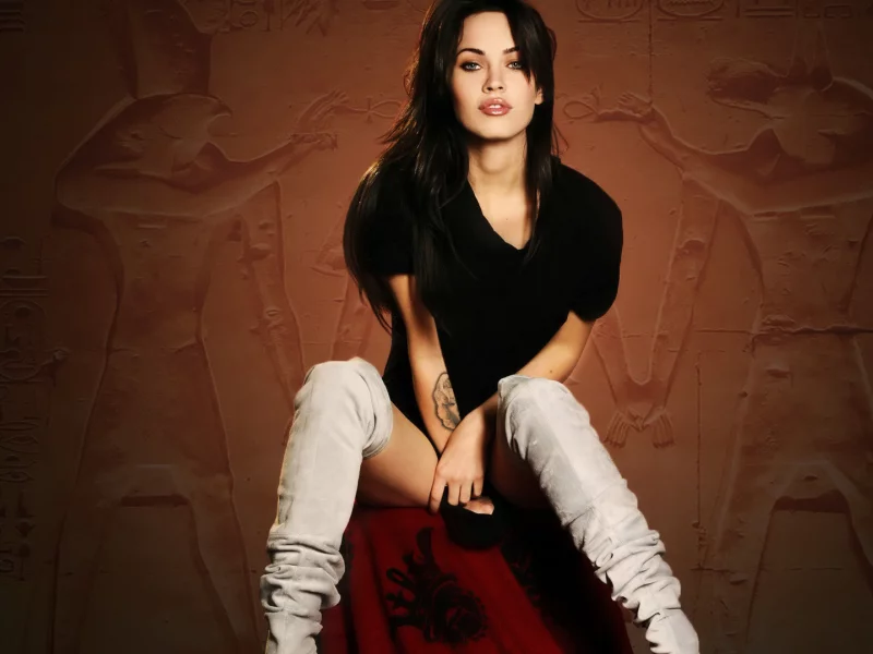 актриса, меган фокс, ботфорты, megan fox, брюнетка, девушка