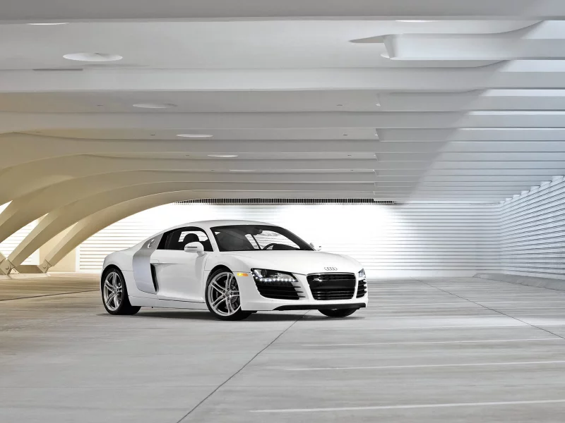 белый, r8, картинка, audi