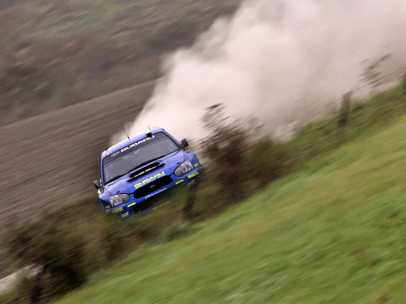 авто обои, cars, auto wallpapers, авто фото, тачки, wrc, занос, субару, скорость, размытость, трава, пыль, ралли, impreza, subaru
