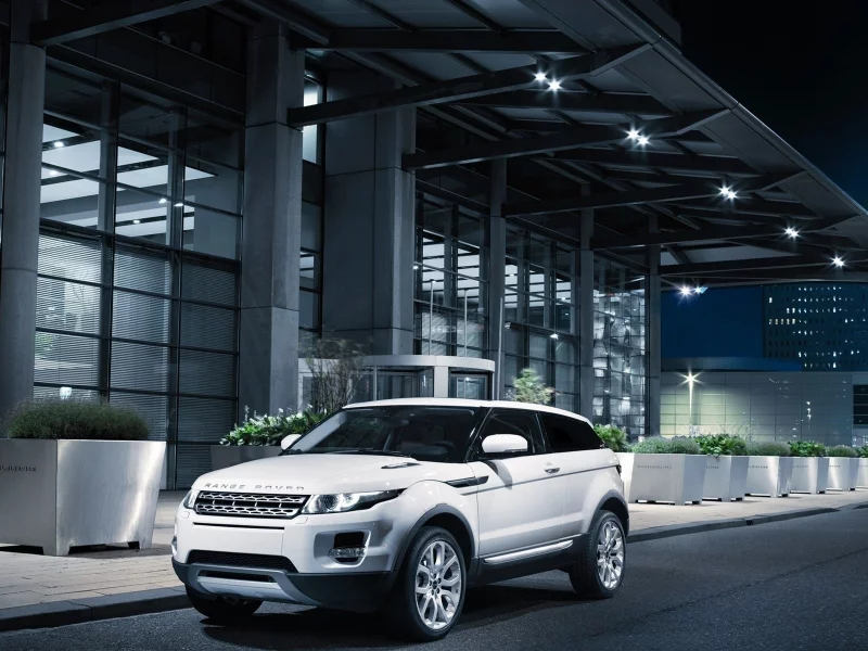 внедорожник, дорога, город, ночь, evoque 2011, range rover