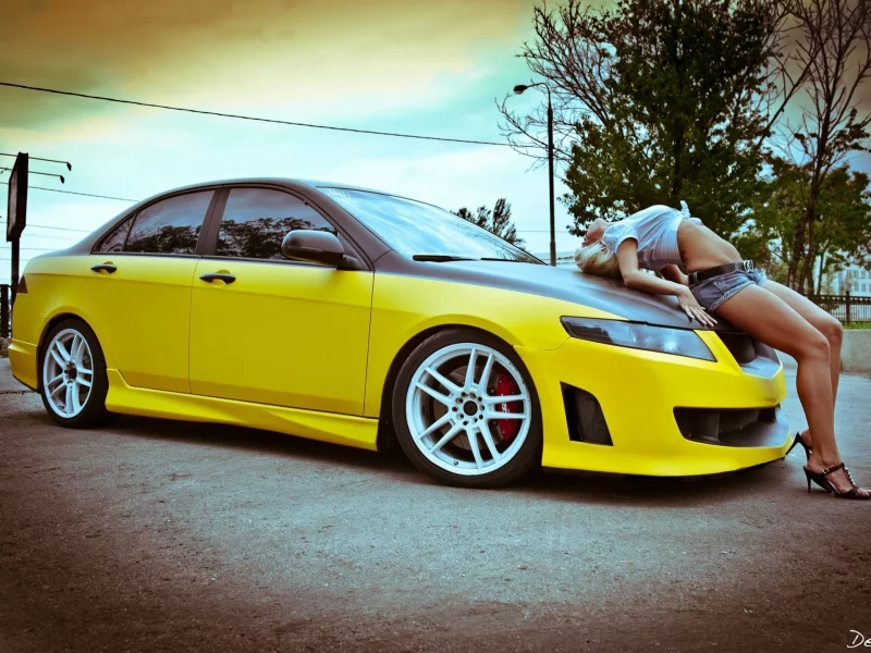 honda, девушка, accord