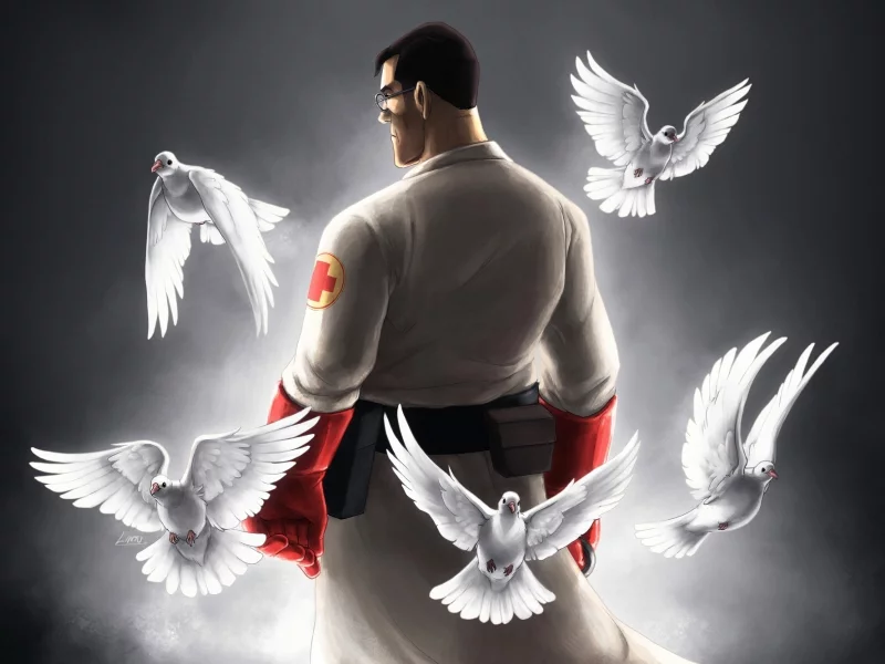 голуби, art, класс медик, team fortress 2