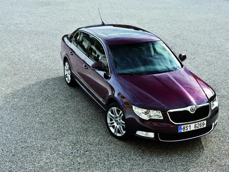 цвет, дорога, skoda-superb