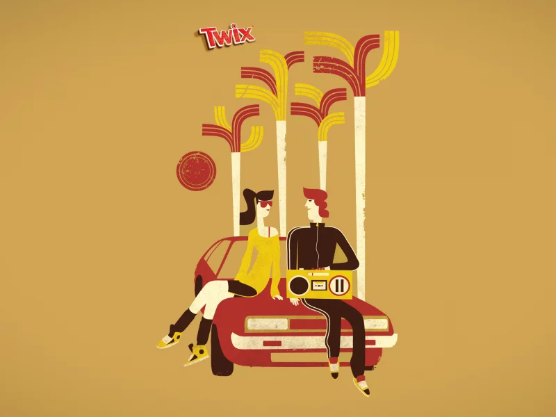 twix, карамель, машина, батончик, шоколад, нам 20 лет, промо, твикс, парочка