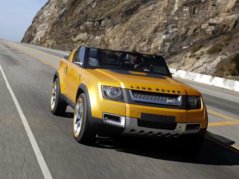 дорога, желтый, dc100, автомобиль, land rover, концепт, 2011m