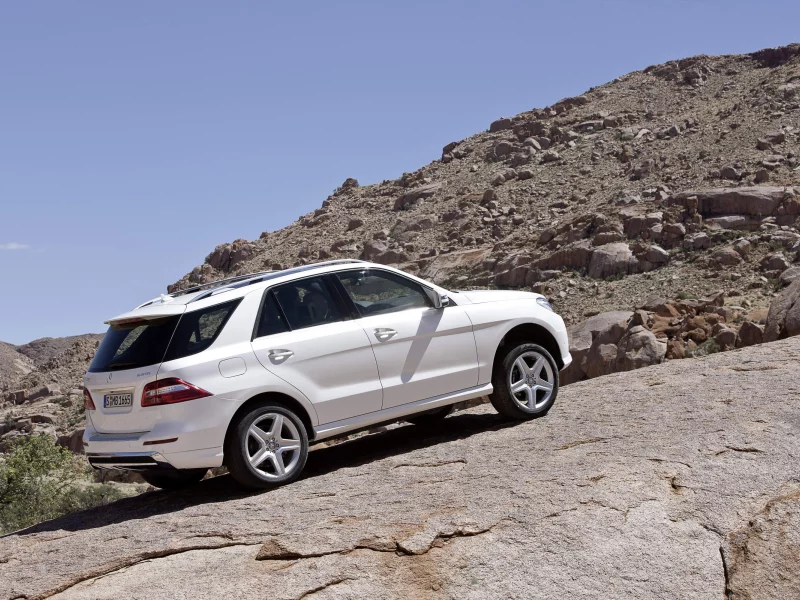 камни, car, 3000x2000, rocks, небо, sky, машина, mercedes-benz m-class 2012