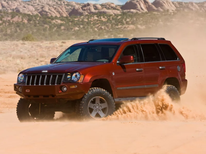 пустыня, отличные обои, jeep, песок, небо, дорога