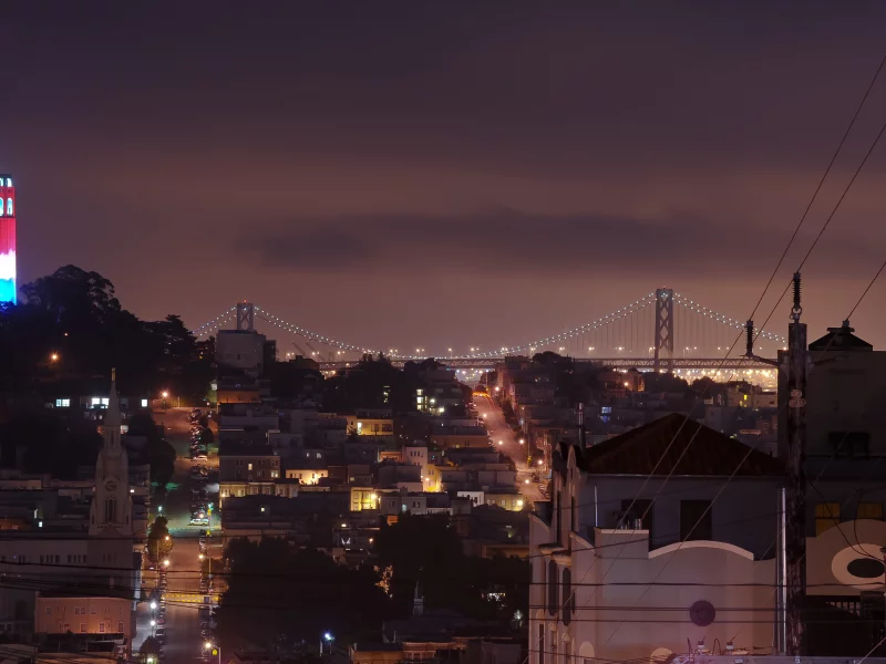 огни, san francisco, ночь, night, california, калифорния