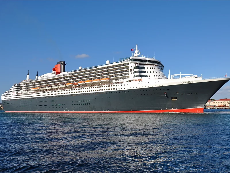 отдых, в порту, красавица, queen mary 2, лайнер