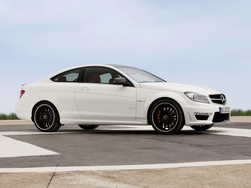 небо, sky, 3000x2000, car, mercedes c63 amg coupe 2012, машина