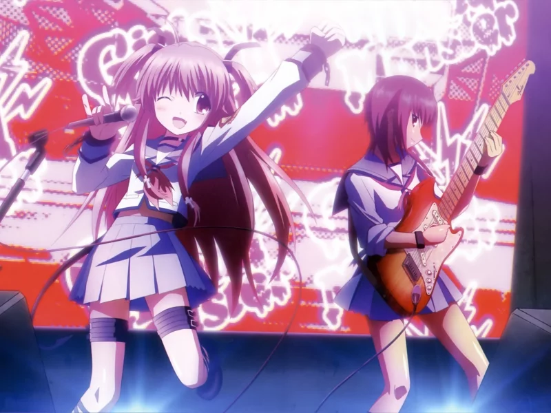 angel beats!, гитара, концерт, iwasawa, yui