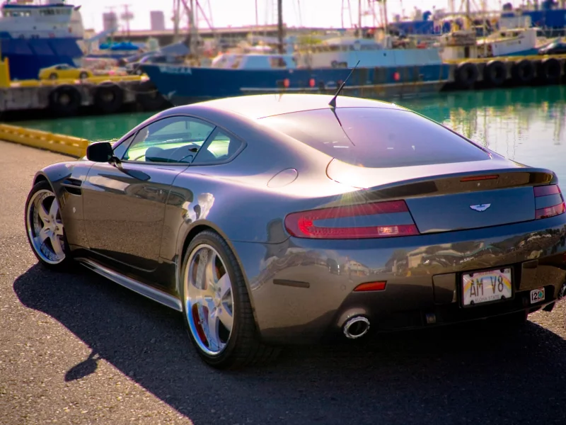 порт, блики, машины, car, aston martin, авто, пристань, хром, тачки, super