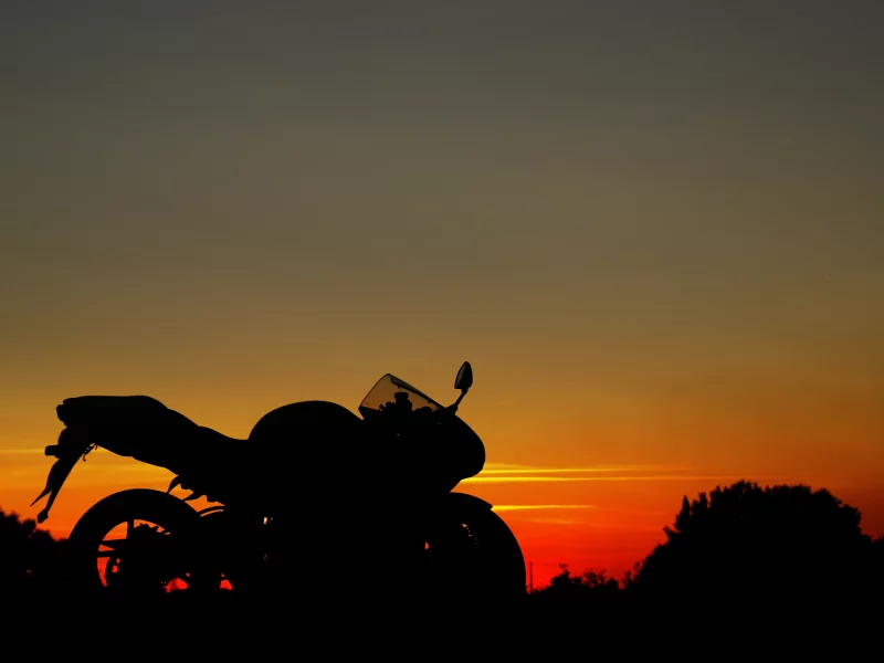 suzuki, профиль, небо, мото, закат