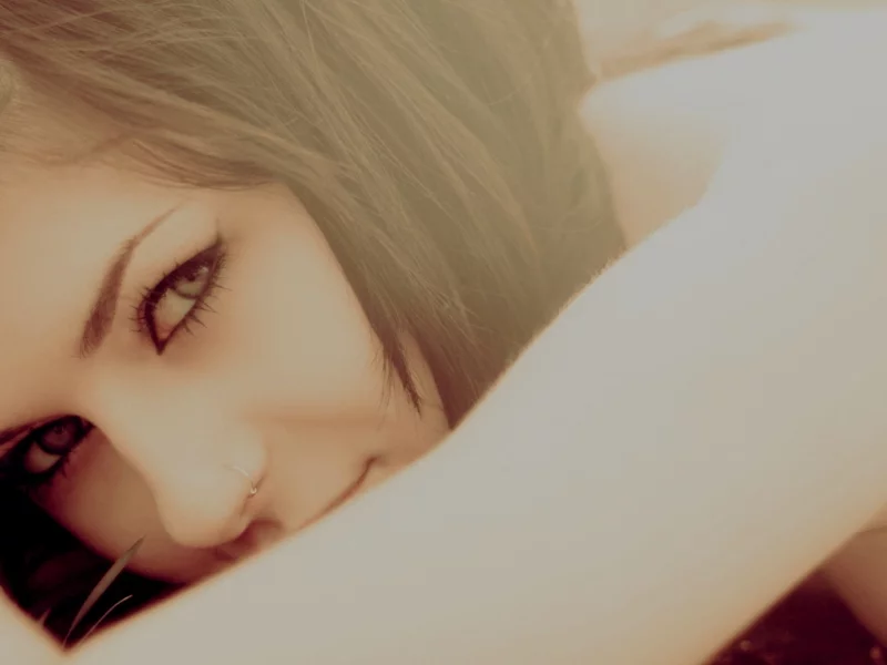 взгляд, глаза, пирсинг, beautiful girl, neonlynxie, брюнетка, девушка