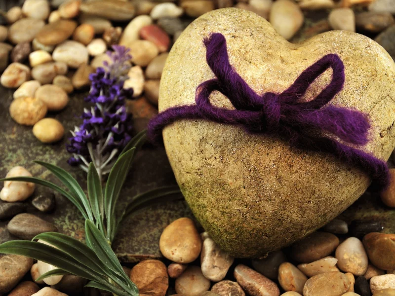 сердце, stone heart, бантик, фиолетовый, камень, подарок