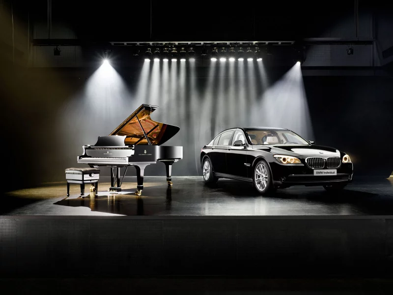 steinway, bmw 7, черный, классика