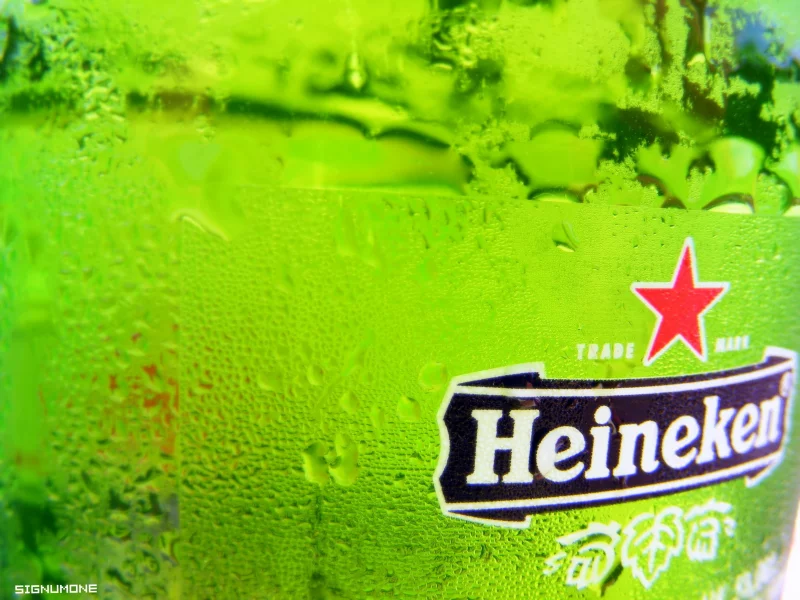 green, beer, hineken