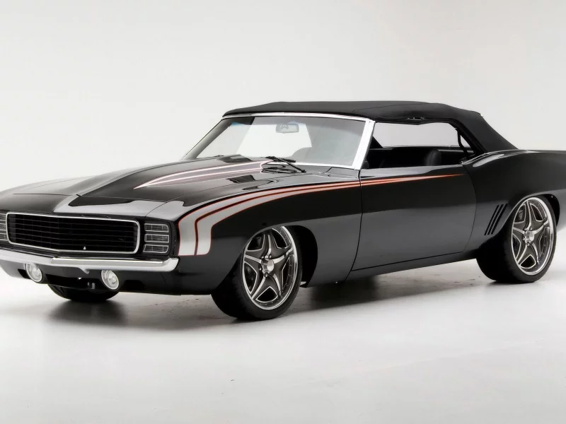 черный, camaro, 1969, chevrolet, камаро